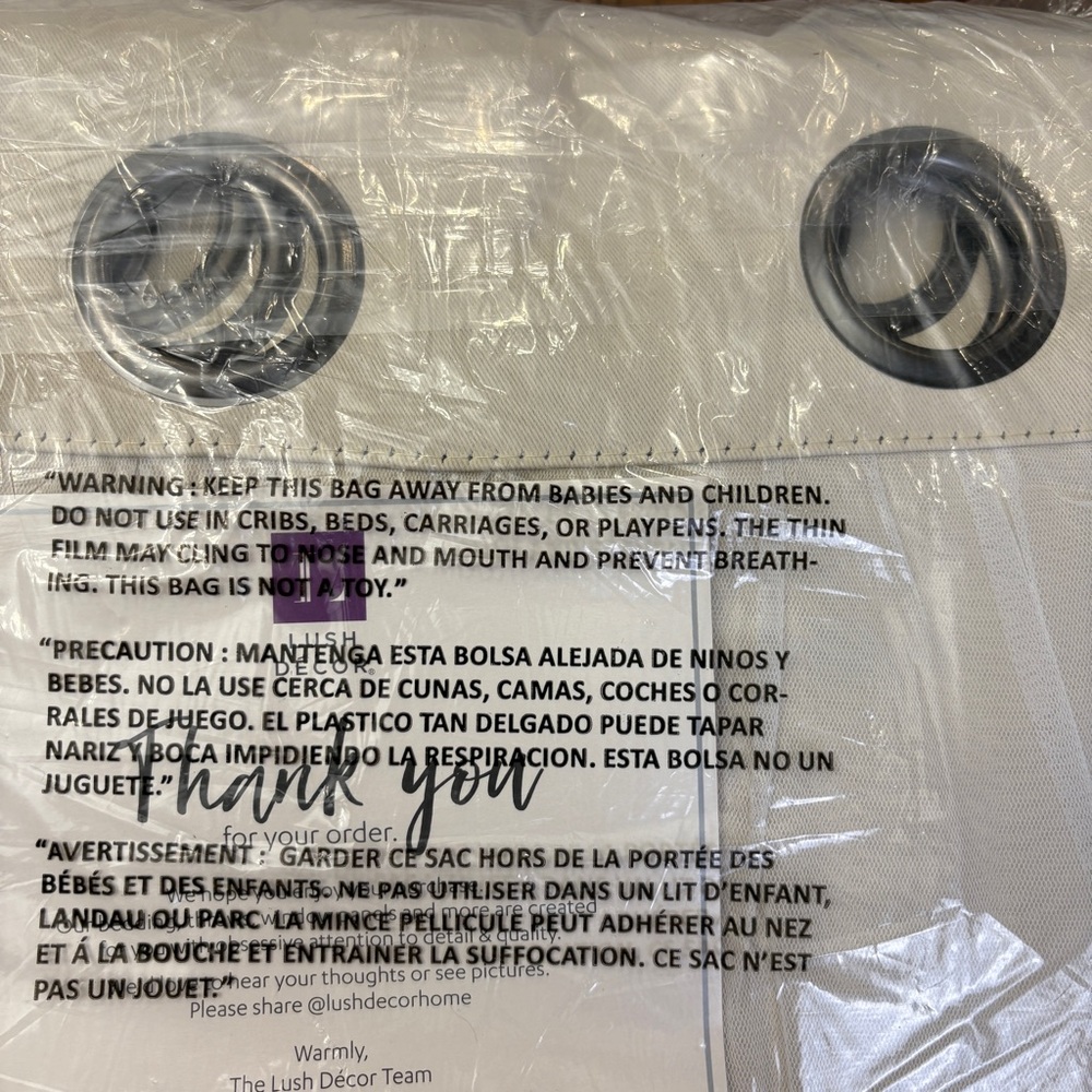 NWT Lush Decor Drapes Curtains Blackout Panel Set with Sheer Overlay Set… - Picture 8 of 8
